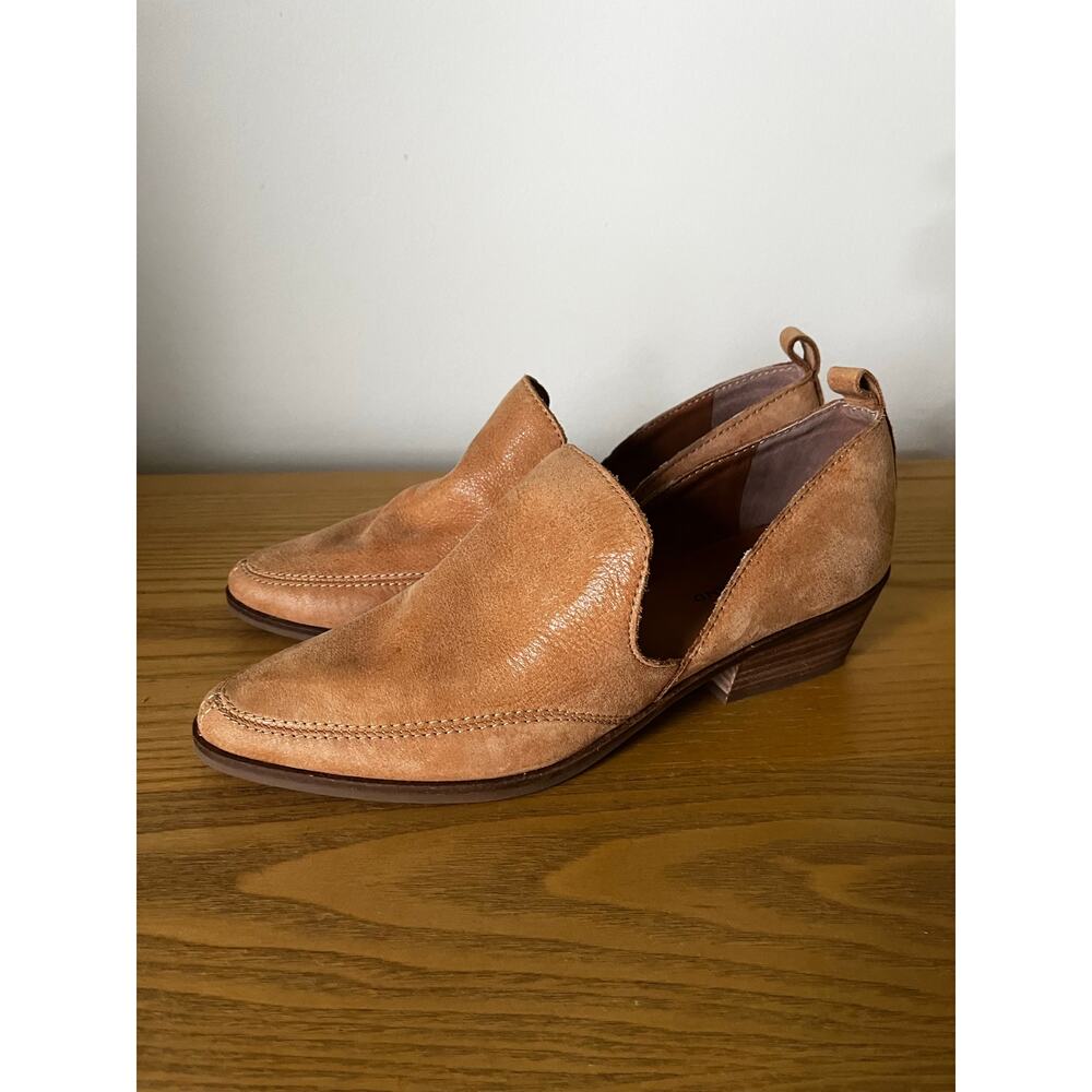 Lucky Brand Mahzan Slip On Loafers Brown Leather Women’s 38 7.5 Dorsay Pointed - Picture 3 of 7